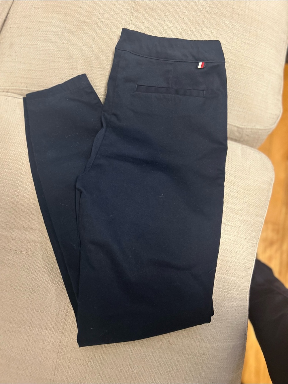 Tommy Hilfiger Navy Chino Strech Pull-on legging with Signature Tricolor Tab